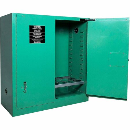 GLOBAL INDUSTRIAL Vertical Medical Gas Cabinet, D & E Cylinder, 24 Cylinder, Self Close 288172